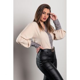 Bluza Eleganta Cu Imprimeu Leopard Polina, Bej