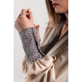 Bluza Eleganta Cu Imprimeu Leopard Polina, Bej