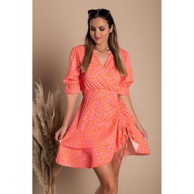 Rochie Mini Eleganta Cu Imprimeu Tamba, Roz