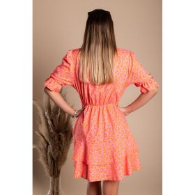 Rochie Mini Eleganta Cu Imprimeu Tamba, Roz