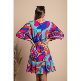Rochie Mini Eleganta Cu Imprimeu Toretta, Multicolor