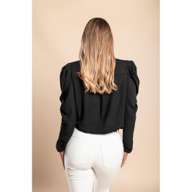 Bluza Eleganta Cu Detalii Decorative Cunita, Neagra