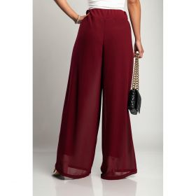 Pantaloni Lungi Eleganti Veronna, Visiniu