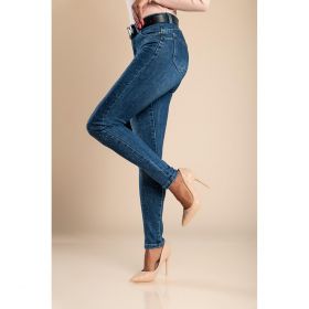 Blugi Skinny Cu Paiete Albeda, Albastru