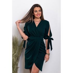 Rochie Mini ElegantÄƒ Cu Detaliu De Margele È˜i Decolteu ÃŽn 'V' Candys, Verde