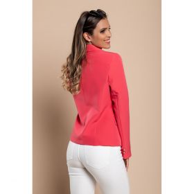 Blazer Cu Guler Clasic, Coral