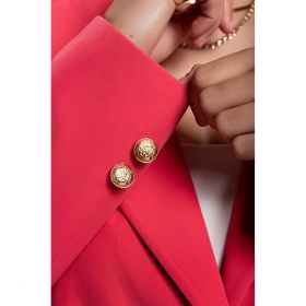 Blazer Cu Guler Clasic, Coral