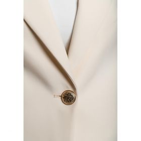 Blazer Cu Guler Clasic, Bej