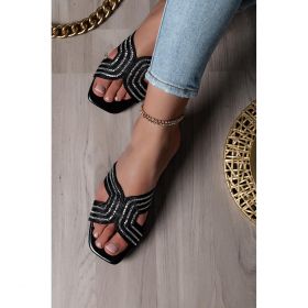 Sandale Cu Detalii Decorative, Negre