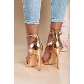Sandale Cu Toc Madesima, Culoare Champanie