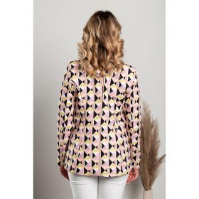 Blazer Cu Imprimeu Geometric, Liliac