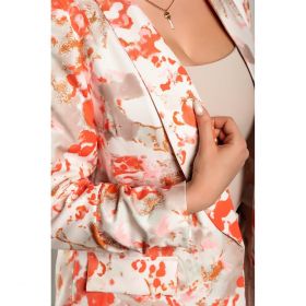 Blazer Lung Cu Guler Clasic Turina, Rosu