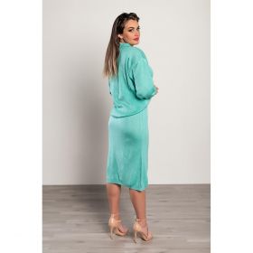 Set FustÄƒ LungÄƒ È˜i Top Tricot, Turcoaz