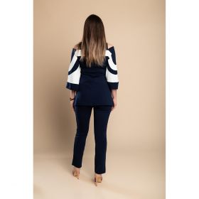 Set Elegant De Top È˜i Pantaloni, Albastru ÃŽnchis