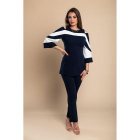 Set Elegant De Top È˜i Pantaloni, Albastru ÃŽnchis