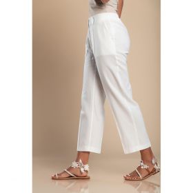 Pantaloni Eleganti Din In, Alb