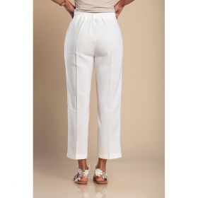 Pantaloni Eleganti Din In, Alb