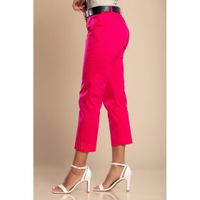 Pantaloni Eleganti Din Bumbac, Fucsia