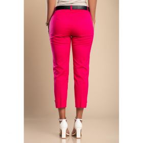Pantaloni Eleganti Din Bumbac, Fucsia
