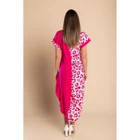 Rochie Maxi ElegantÄƒ Cu Imprimeu Leopard, Roz