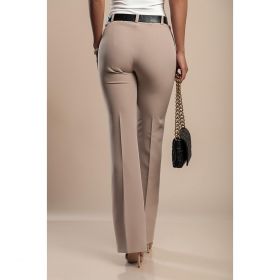 Pantaloni Drepti Lungi Eleganti, Bej Inchis