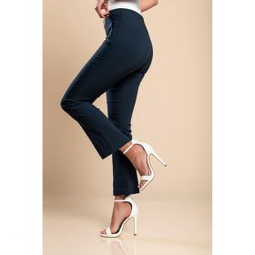 Pantaloni Eleganti Evazati, Albastru Inchis