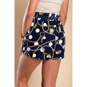 Pantaloni ScurÈ›i Cu Model, Albastru ÃŽnchis