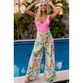 Pantaloni Lungi Cu Imprimeu, Multicolor
