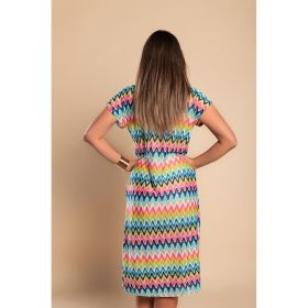 Rochie De Plaja Cu Imprimeu, Multicolor
