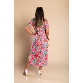 Rochie Maxi Cu Imprimeu Floral, Roz