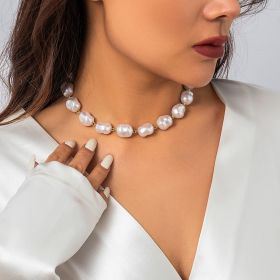 Colier Cu Imitatie De Perle, Culoare Auriu