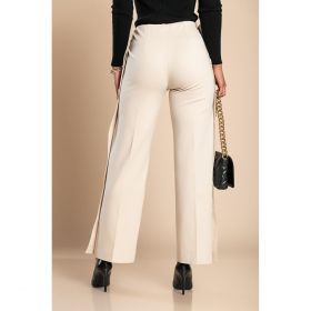 Pantaloni Eleganti Cu Nasturi, Crem