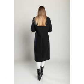 Palton Lung Elegant, Negru