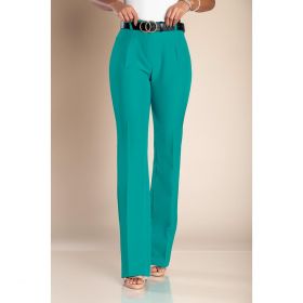 Pantaloni Drepti Lungi Eleganti , Verde Menta