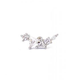 Cercel Mini Elegant, Culoare Argintie