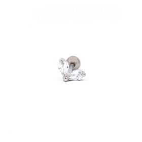 Cercel Mini Elegant, Culoare Argintie