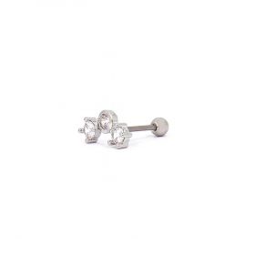 Cercel Mini Elegant, Culoare Argintie