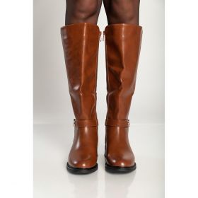 Cizme Elegante Din Piele Artificiala, Camel