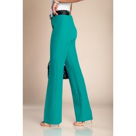 Pantaloni Drepti Lungi Eleganti , Verde Menta