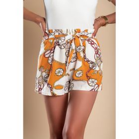 Pantaloni ScurÈ›i Cu Imprimeu, Portocalii