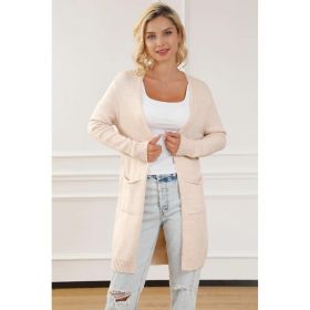 Cardigan Tricotat Cu Buzunare, Caisa