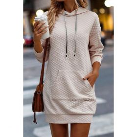 Rochie Mini Cu Detaliu Matlasat, Bej