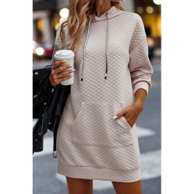 Rochie Mini Cu Detaliu Matlasat, Bej