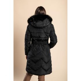 GeacÄƒ LungÄƒ De IarnÄƒ Cu GlugÄƒ Plus Size, NeagrÄƒ
