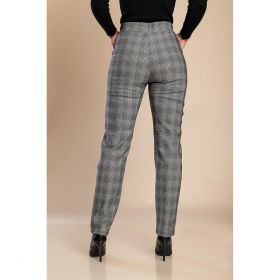 Pantaloni Eleganti Cu Imprimeu, Gri