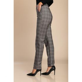Pantaloni Eleganti Cu Imprimeu, Bej