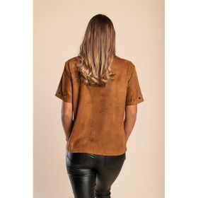 Tricou Lejer Cu Inele Metalice, Camel