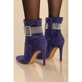 Botine Elegante Cu Toc Inalt, Violet