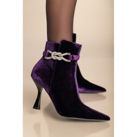 Botine Cu Toc ÃŽnalt, Violet