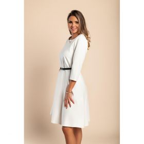 Rochie Mini ElegantÄƒ Cu Curea, AlbÄƒ